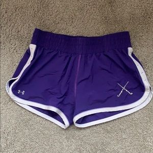 Purple field hockey shorts